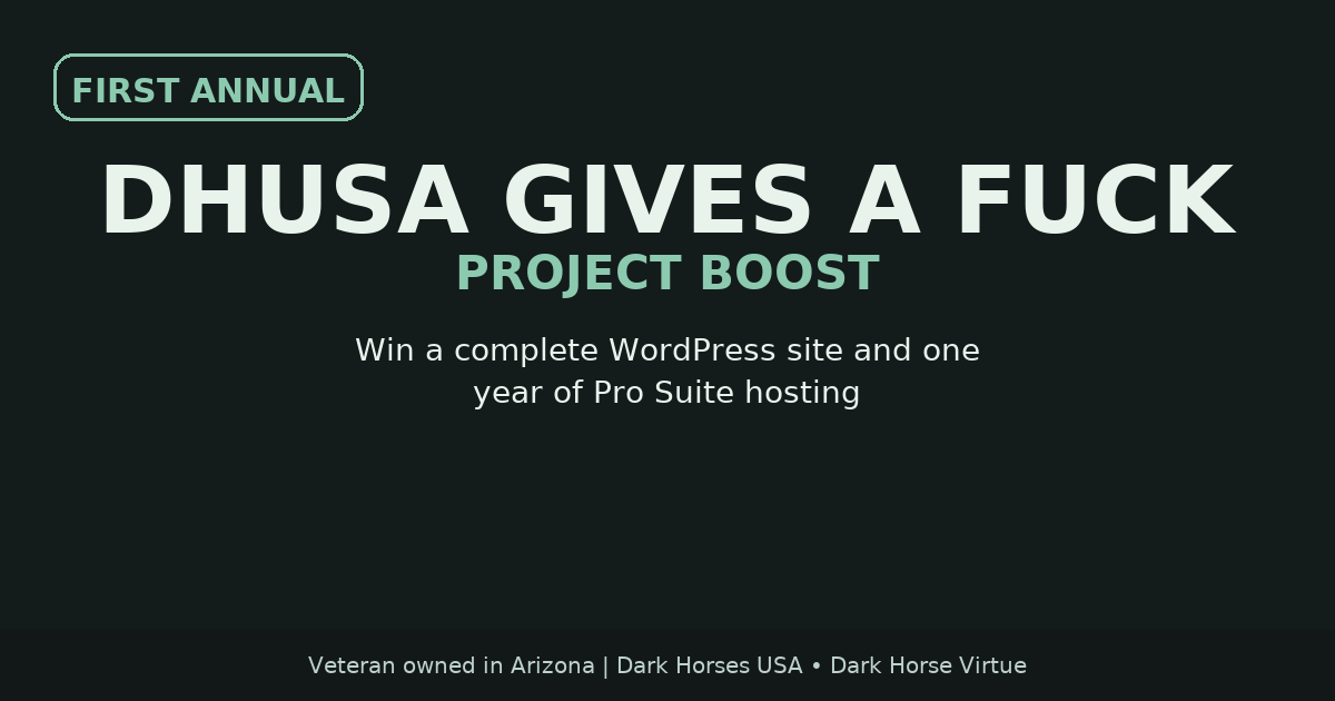 Dark Horses USA Gives a Fuck